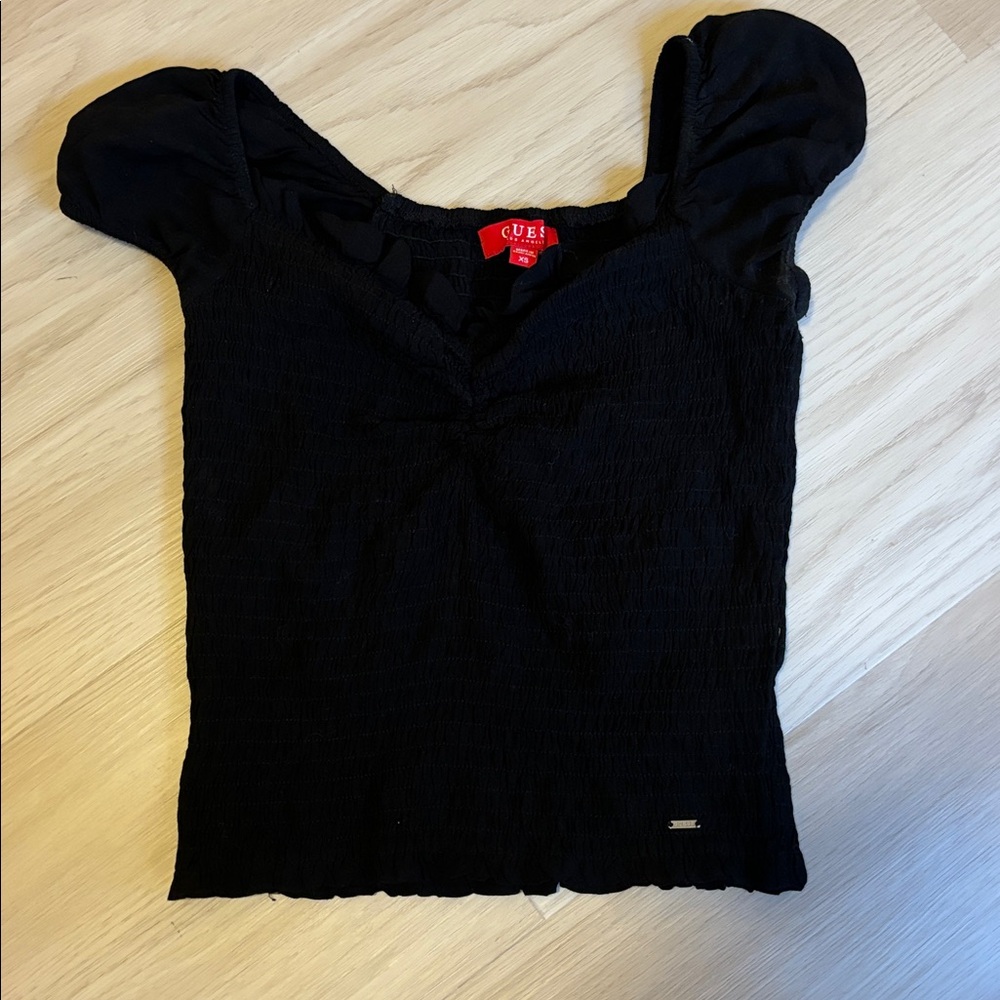 Guess black crop top